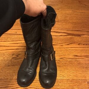 Black Leather Women's Boots